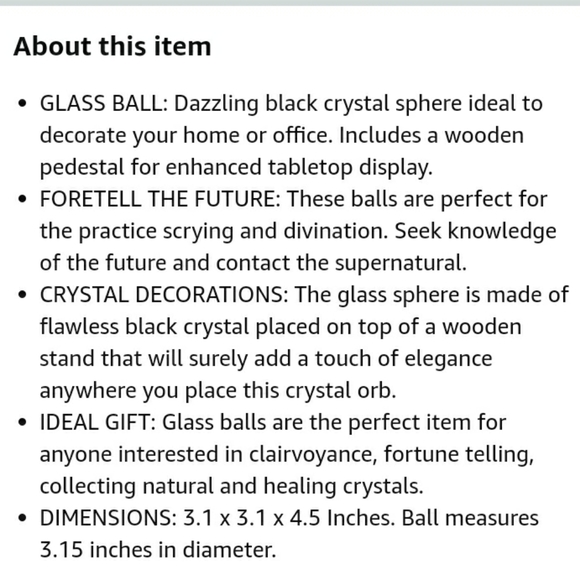 Black Obsidian Crystal Ball - Picture 6 of 6
